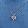 Blue Zircon Heart Necklace