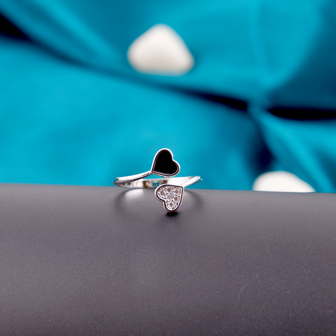 Double Hearts Shape Small Ring