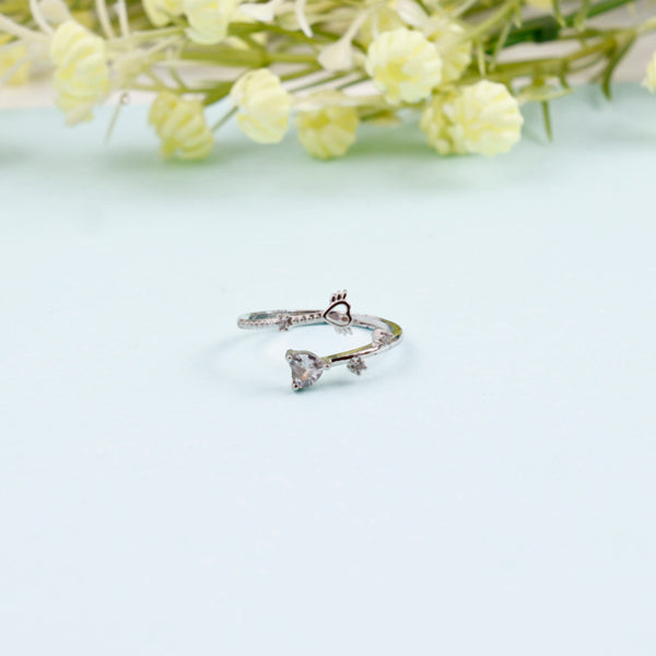 Heart Cubic Zircon Finger Rings