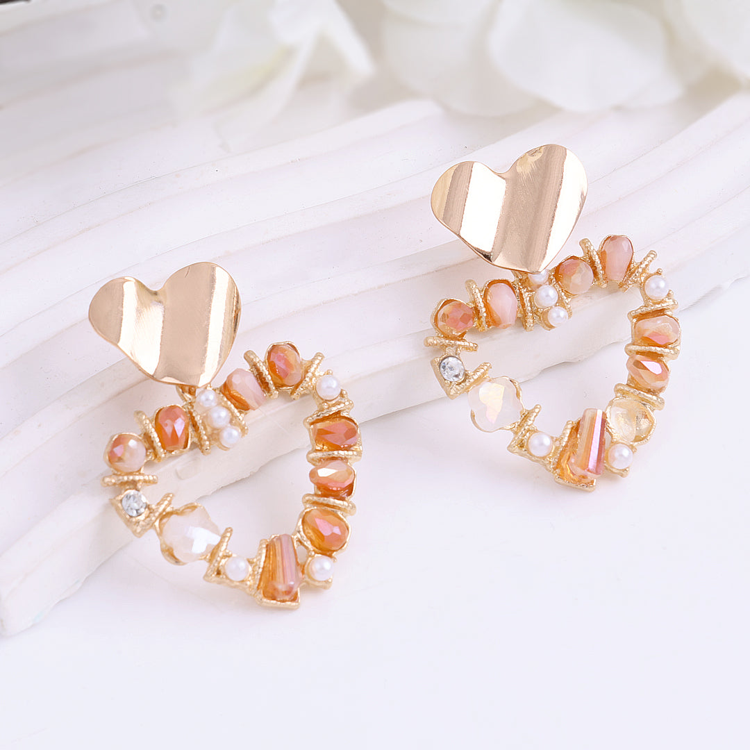 Cute Heart Crystal Earrings