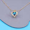 Blue Zircon Heart Necklace