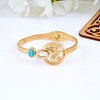Golden Blue Stone Charm Bracelet