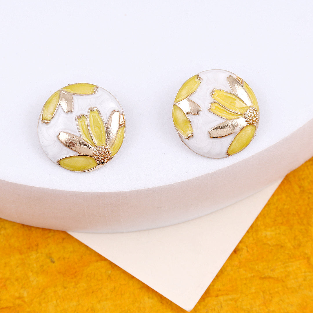 Enamel Drip Oil Stud Earrings