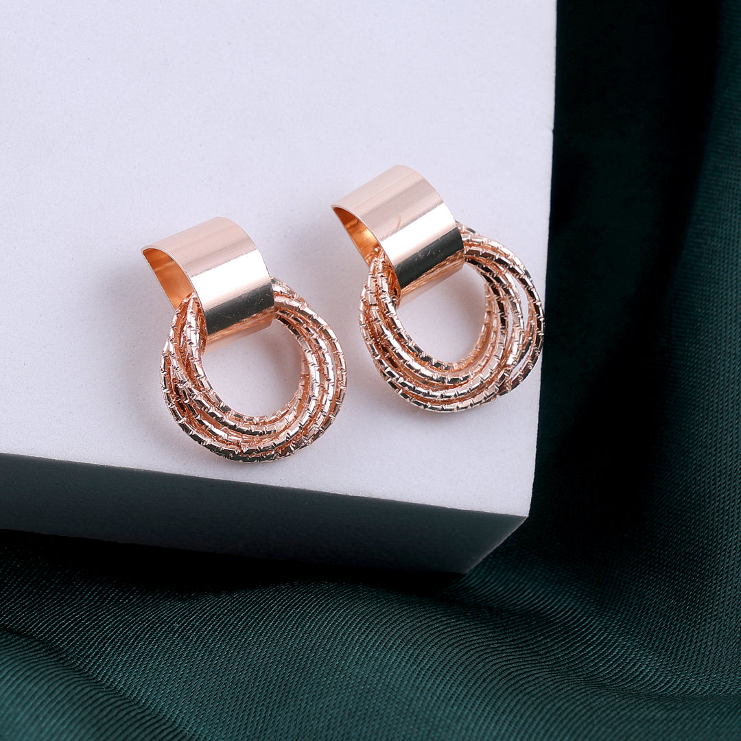 Rose Gold Multi Layers Earrings