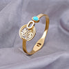 Golden Blue Stone Charm Bracelet