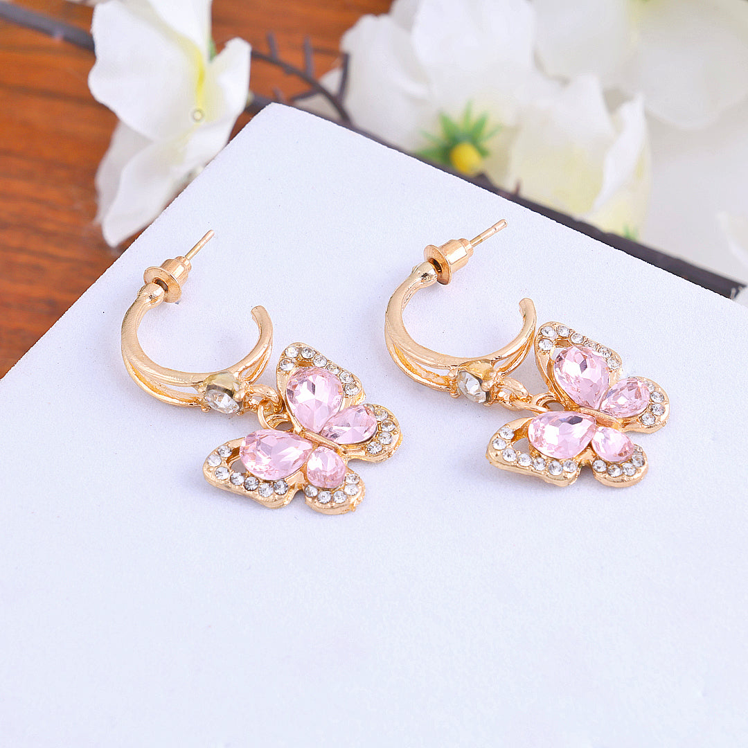 Holly Pink Butterfly Earring