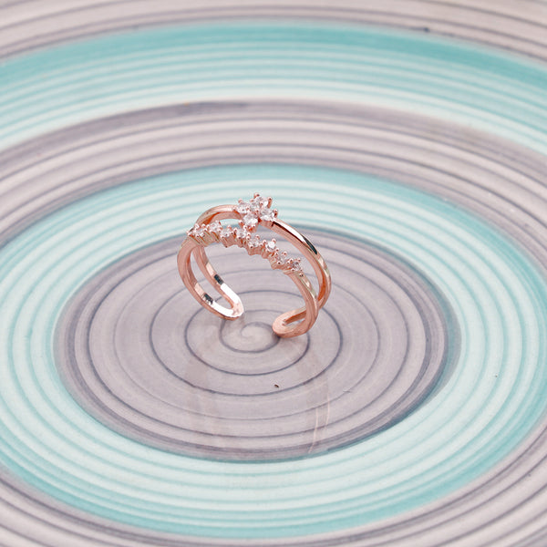 Sterling Double Round Star Rings