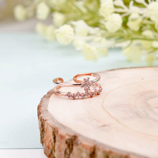 Sterling Double Round Star Rings