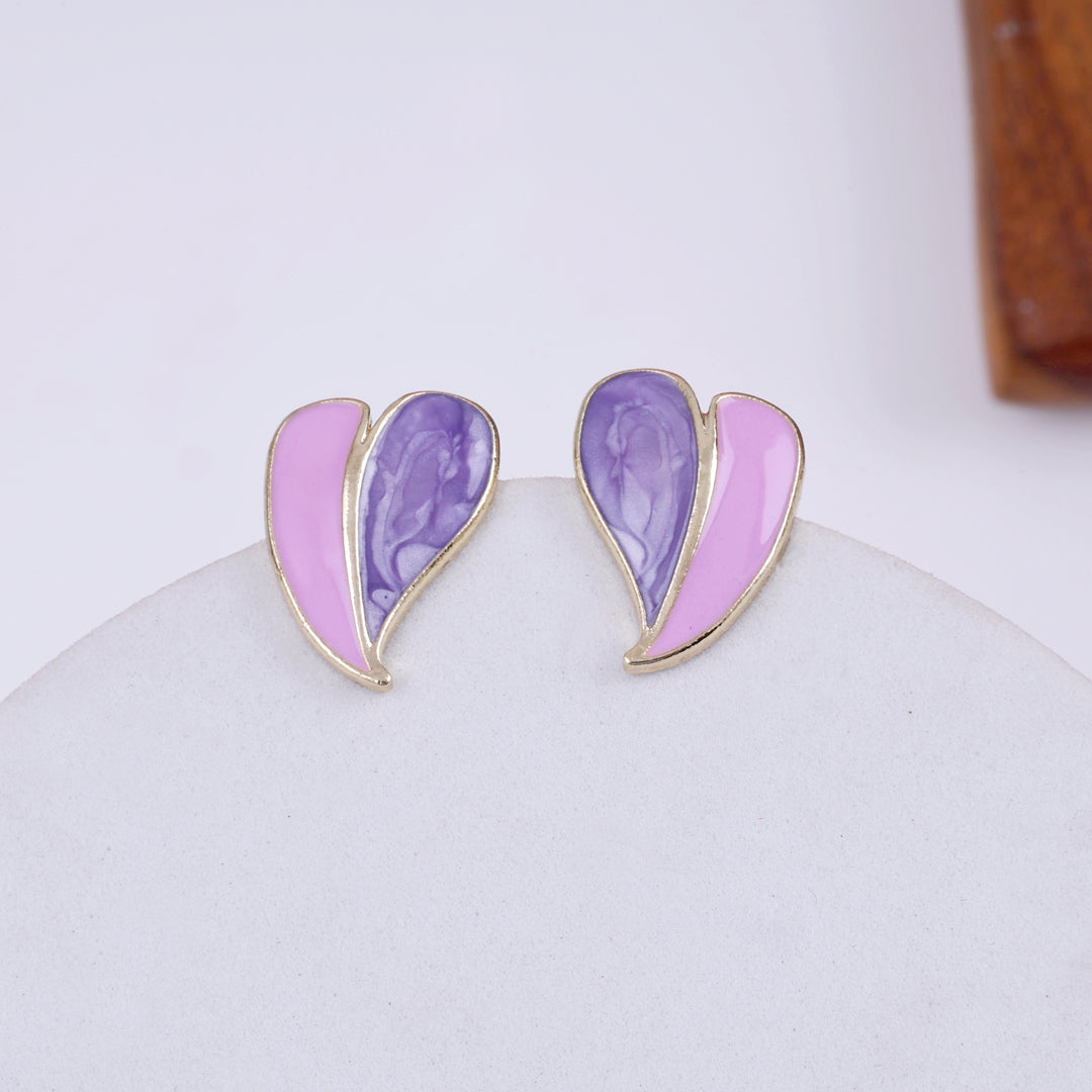 Oil Dripping Heart Earrings