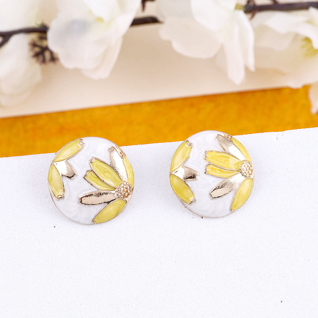 Enamel Drip Oil Stud Earrings