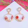Rose Gold Beads Drop Earrings