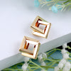 Geometric Double Square Stud Earrings