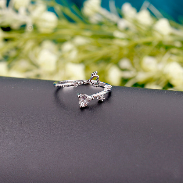 Heart Cubic Zircon Finger Rings