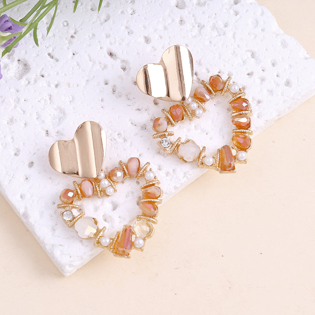 Cute Heart Crystal Earrings