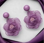 Purple Flower Earring