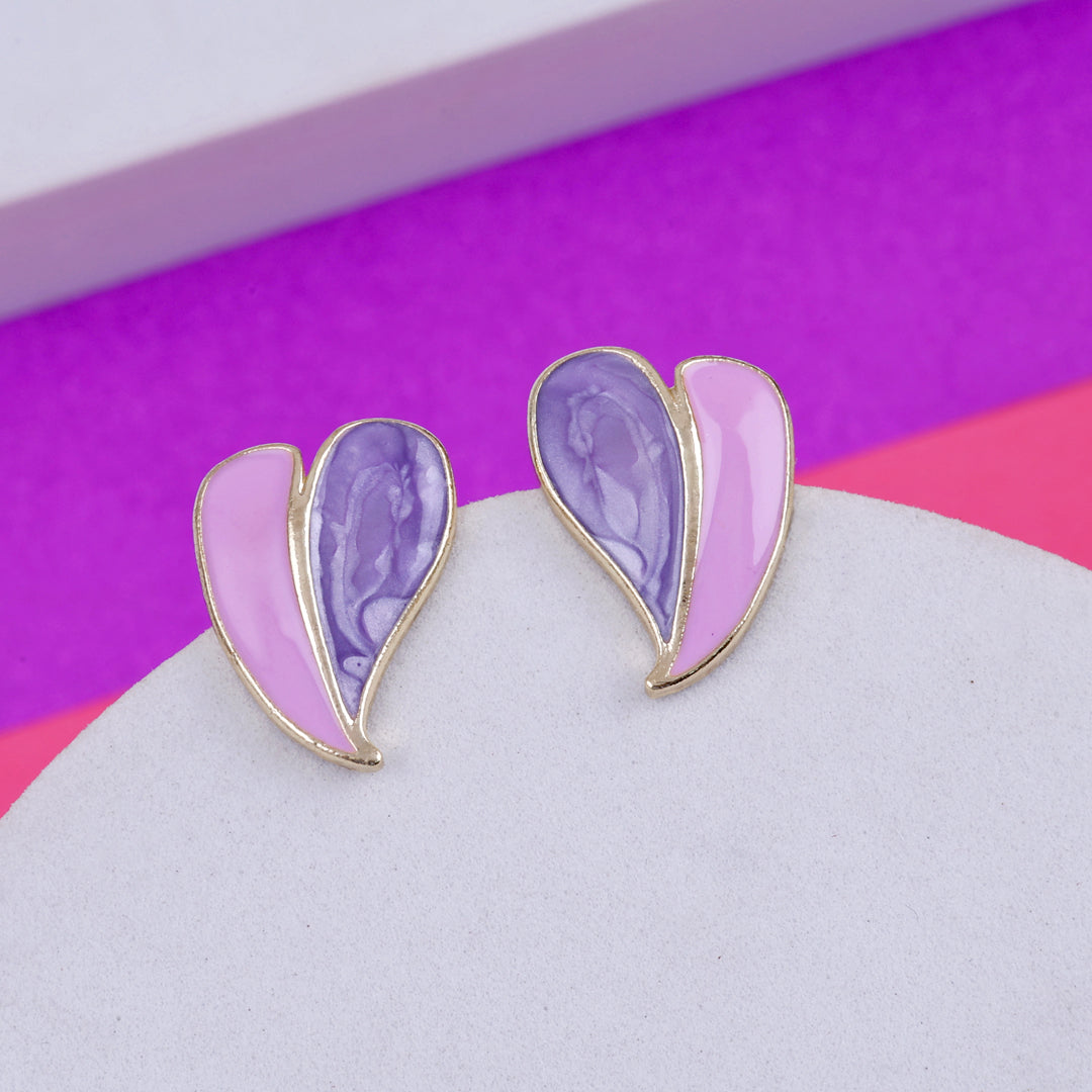 Oil Dripping Heart Earrings