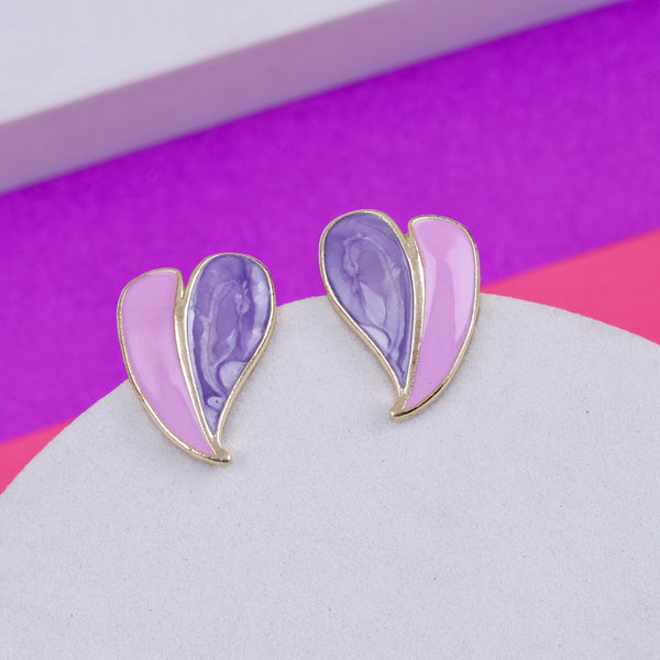 Oil Dripping Heart Earrings