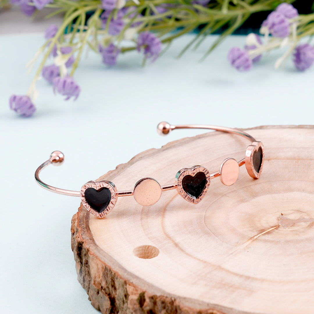 Stylish Rose Gold Heart Shape Bracelet