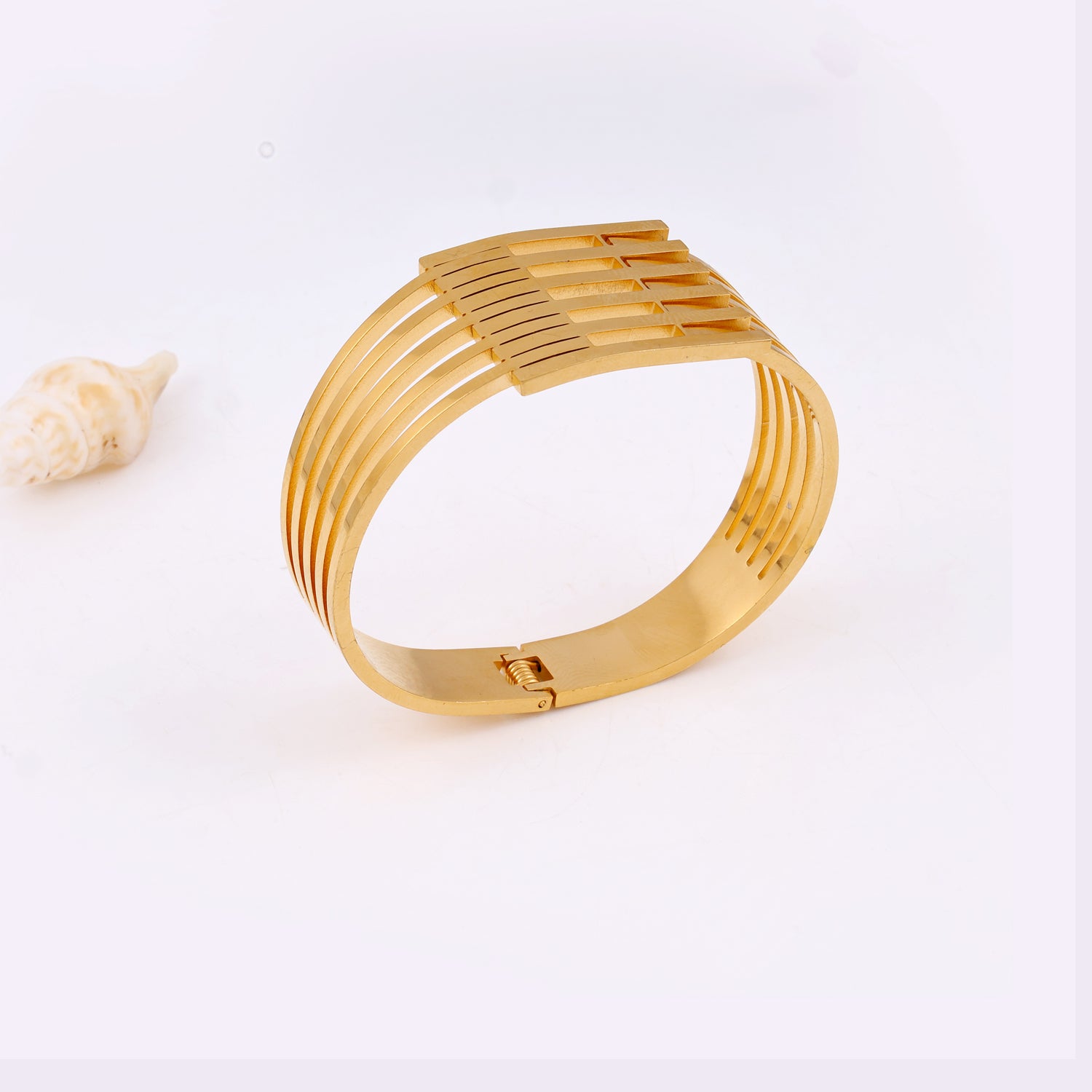 Golden Cuff Bangle Bracelet