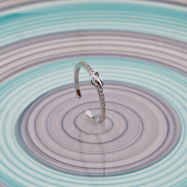 Sterling Silver Zircon Crystal Ring