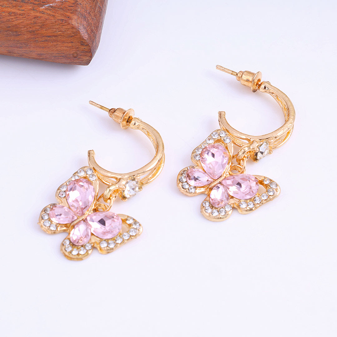 Holly Pink Butterfly Earring