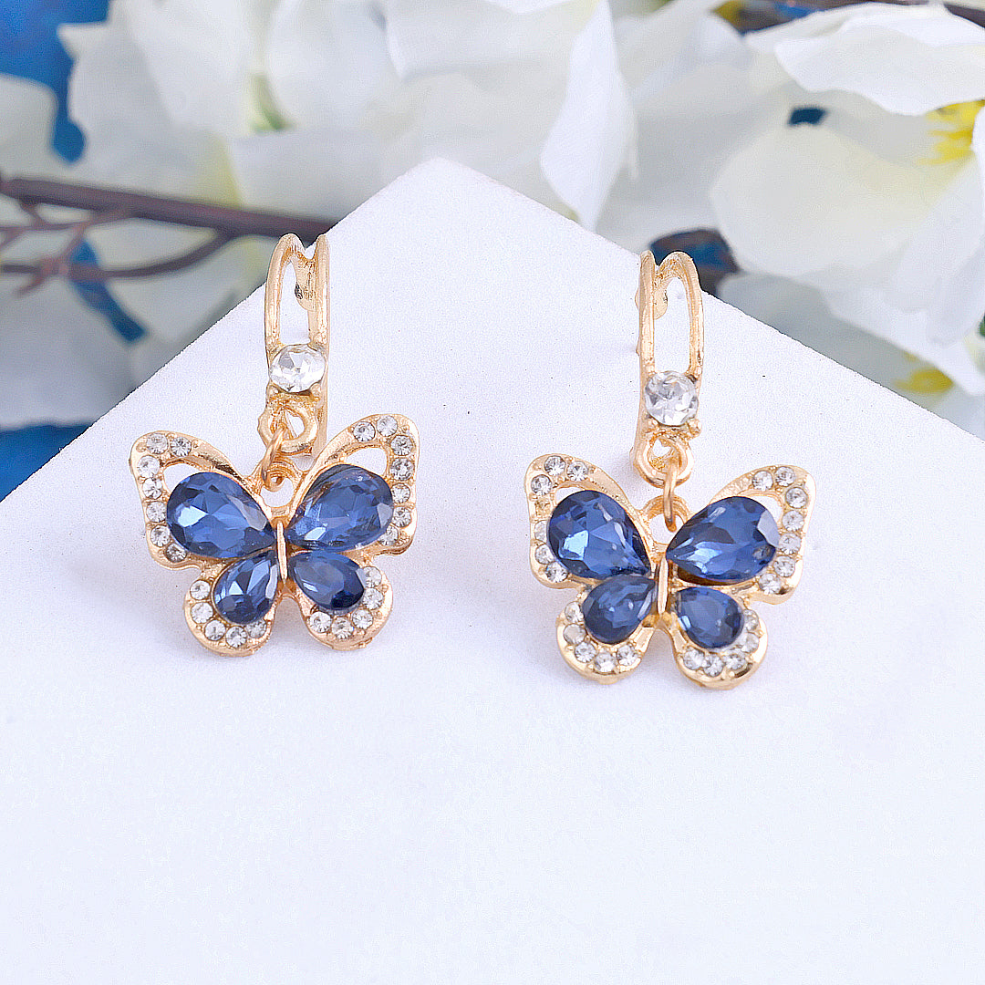 Crystal Butterfly Earrings